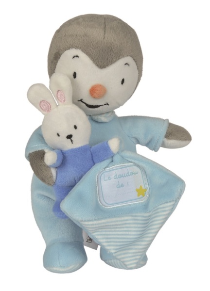 Nicotoy Peluche T'Choupi en pyjama et son doudou - 20cm